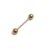 Tongpiercing gold plated