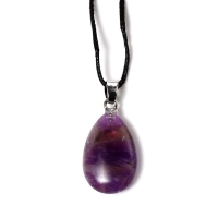 Ketting edelsteen amethyst druppel