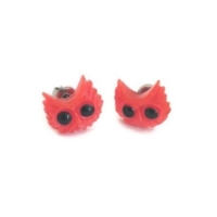 Oorbellen uil rood