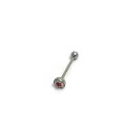 Tongpiercing multistrass rood