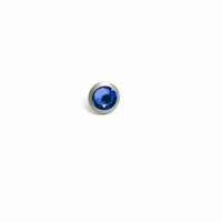 Micro Dermal opzetstukje donker blauw strass